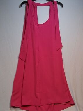 & Other Stories Hot Pink Backless Sleeveless Dress